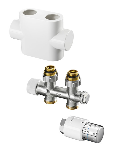 [HZ] Multiblock-T-Anschluss-Set Durchgangsform, weiß /