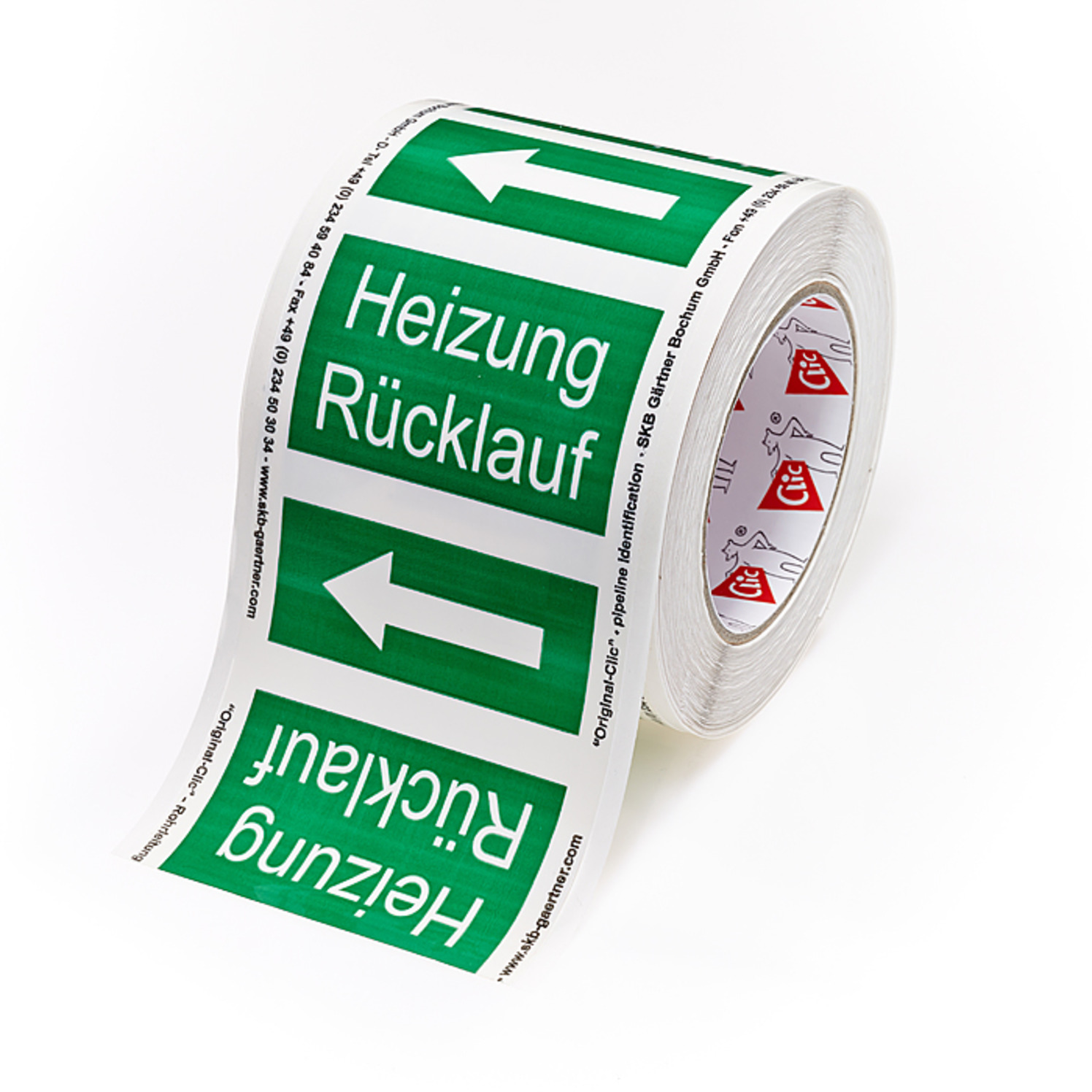 [SO] Kennzeichnungsband Heizung Rücklauf (Größe 7) /
