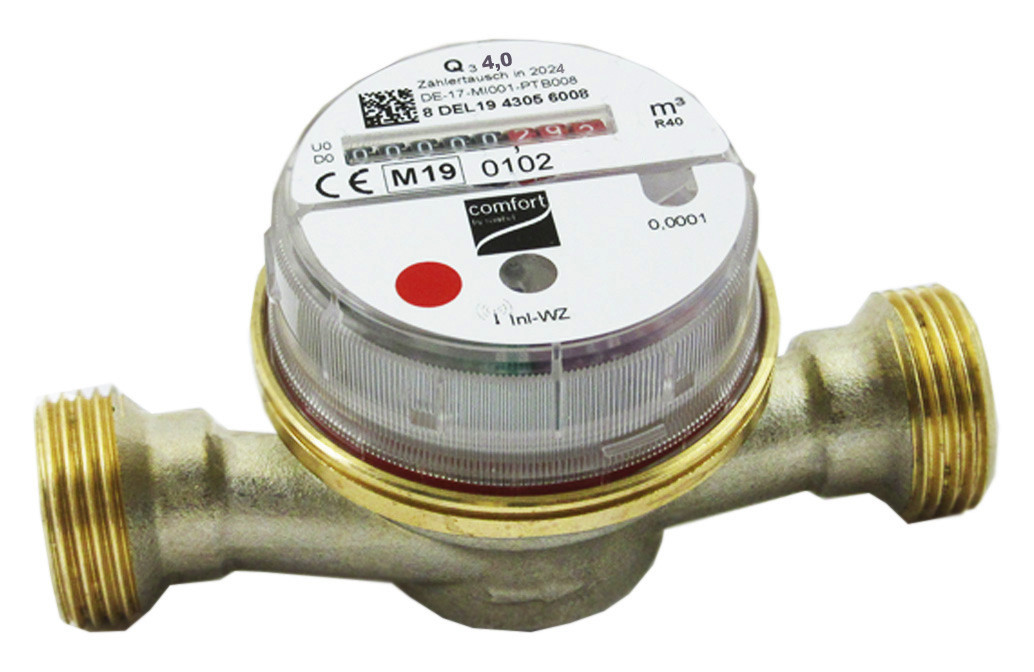 [WZ] Wohnungswasserzähler AP Q3 4,0m³/h AG x 110mm |WARM| /