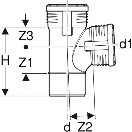 Geberit Silent-PP Bogenabzweig 87,5°