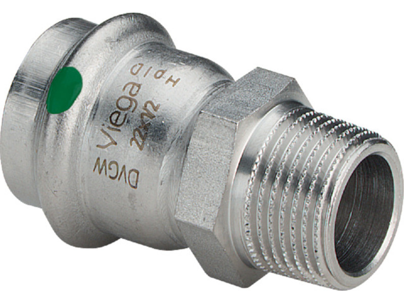 [INOX] Sanpress-Pressfitting Übergangsstück mit AG