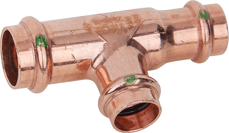 [CU] Kupfer-Pressfitting T-Stück (reduziert) /