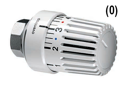 [HZ] Thermostatkopf Typ LH, M30x1,5 weiß, mit Nullstellung /