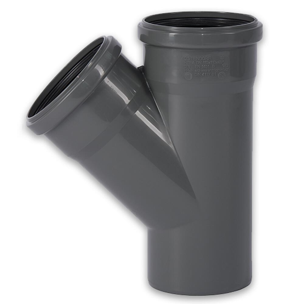 HT Safe Abflussrohr Einfachabzweig 45°