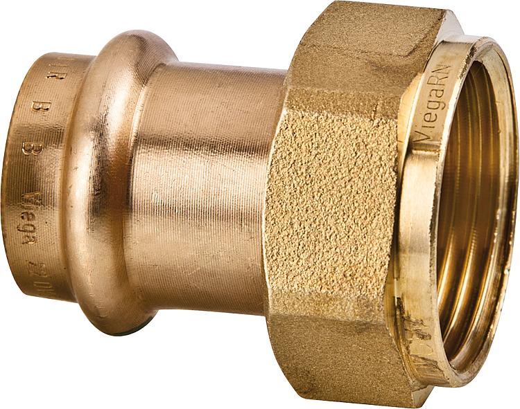 [CU] Kupfer-Pressfitting Abgangsverschraubung mit IG, mit V-Kontur /